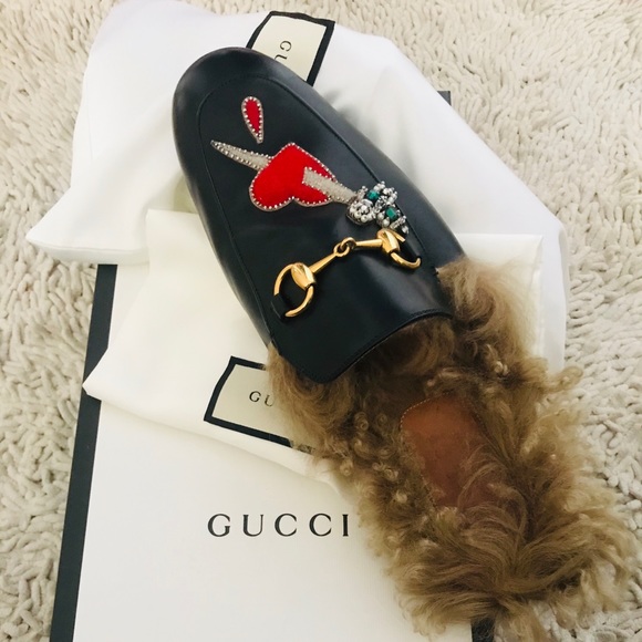 ❌Sold❌Gucci lion pierced heart Princetown loafer - Picture 3 of 8